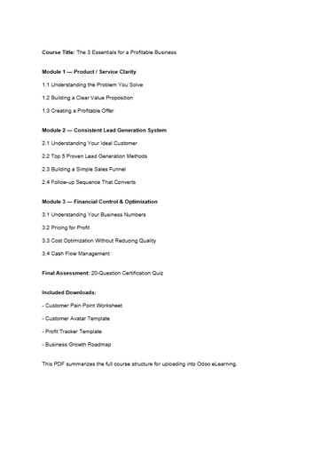 Lesson 1.2 — Building a Clear Value Proposition